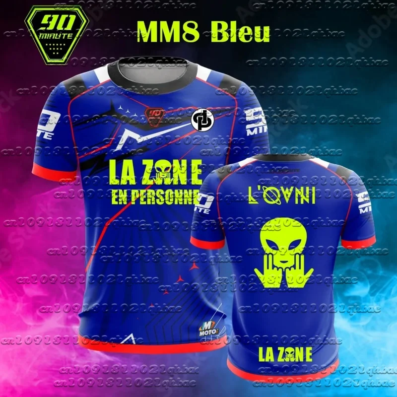 New Mm8-90 Minutes Fashionable Motorcycle Short Sleeved Cycling Round Neck Casual T-Shirt Quick Drying Breathable Large Size image 6