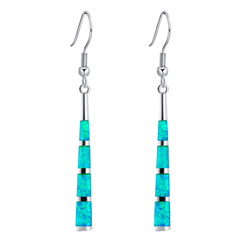 2025 Bohemian Women Earrings Party Girl Gift Fashion Imitation Opal long Drop Earrings for Women Jewelry Accessories
