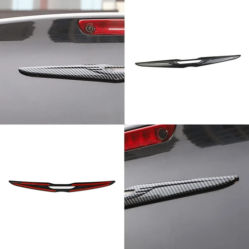 Rear Door Trunk Lid Protector Cover Trim For Chrysler 300C 2011-2021 Accessories, ABS Carbon Fiber