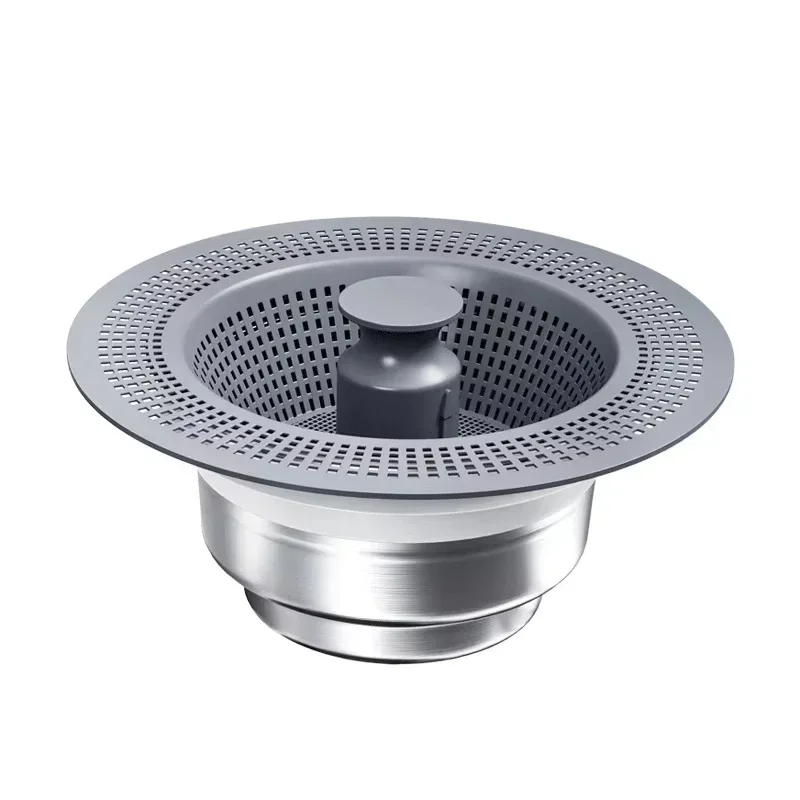 Kitchen Sink Drain Strainer Stainless Steel Pop-Up Sink Stopper Removable Sink Stopper Anti Clogging Food Colanders Strainer