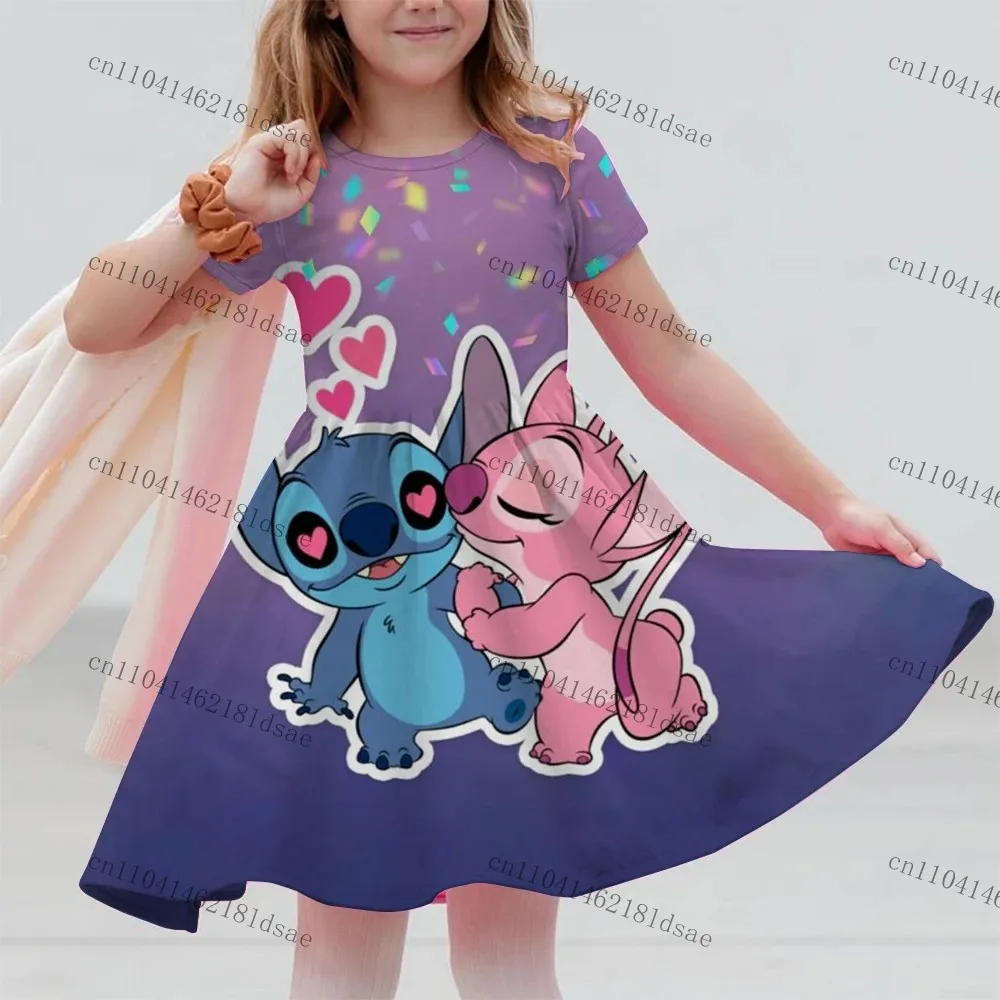 

HOT NEW Summer Girls' Clothes 3d Printed Romantic Stitch COSPLAY sleeping sports outdoor polyester adults Y2K Daily Short Dress