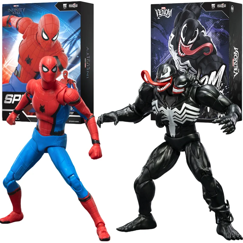 

Fondjoy Original Spider Man Venom Comic Version 15.5CM 1/12 STARK SUIT Classic Assembled Action Figure Collect Model Toy Gift