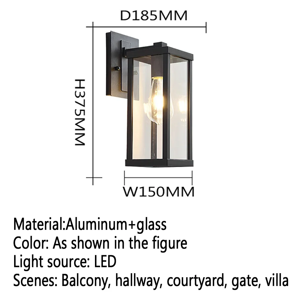 BELLE lampu dinding LED kontemporer luar ruangan sederhana elektrik tahan air balkon lorong halaman vila Gerbang Hotel