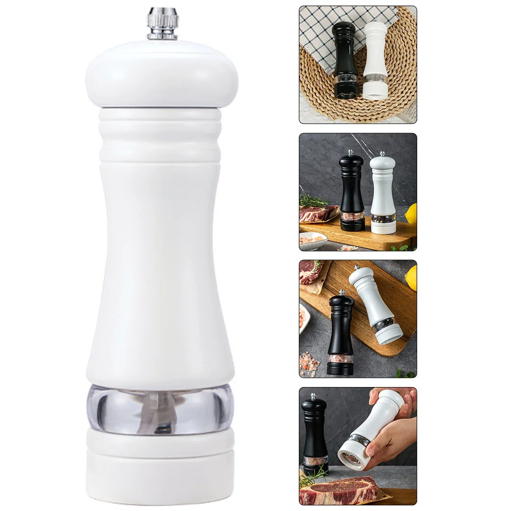 

Classic Wooden Pepper Grinder Manual Mill for Salt and Spices Refillable with Clear Window for Easy Monitoring Ideal Kitchen
