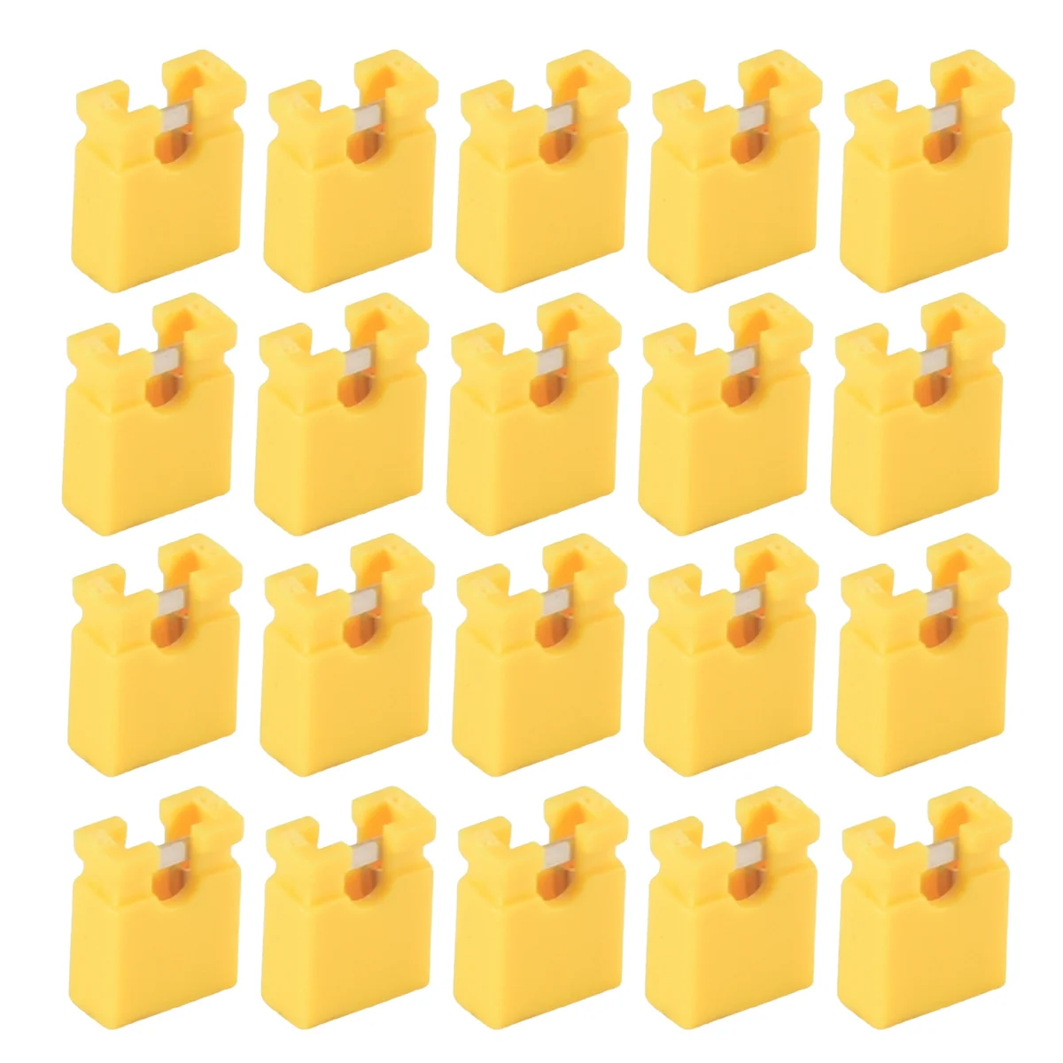 Y06A 100Pcs 2.54MM Jumper Cap Open Type Shorting Cap Shorting Block Shorting Cap Socket Pin Header Connection Block,Yellow