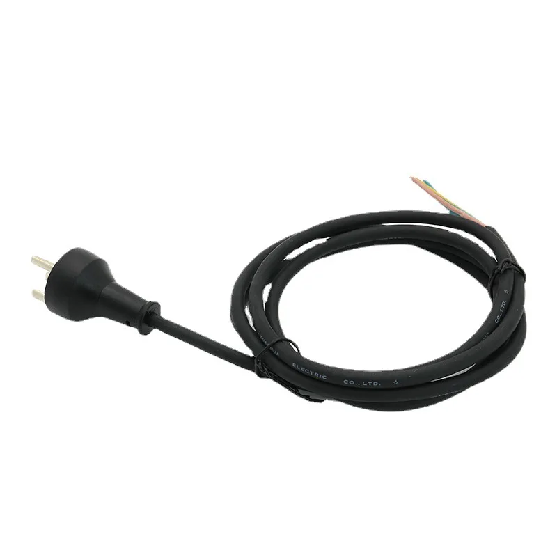 Plug Power Cord Danish Three-pole Round Needle Extension Cord PVC Rubber Power Cord