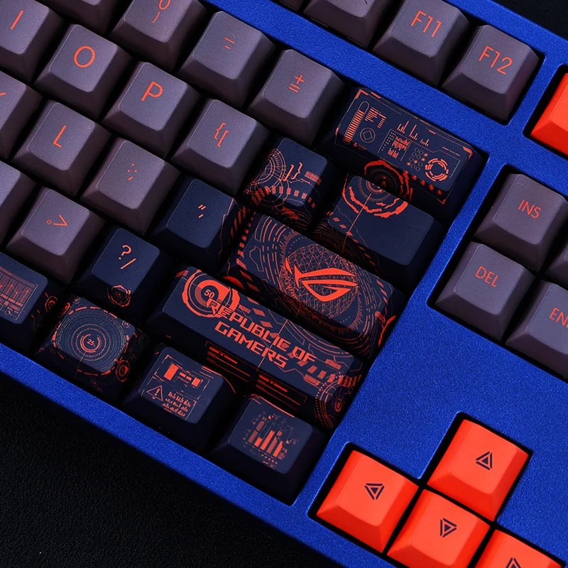 Capuchons de touches de jeu en PBT, colorés, pour clavier de jeu, profil Cherry, pour la république ROG des joueurs, 1 ensemble, GK2000