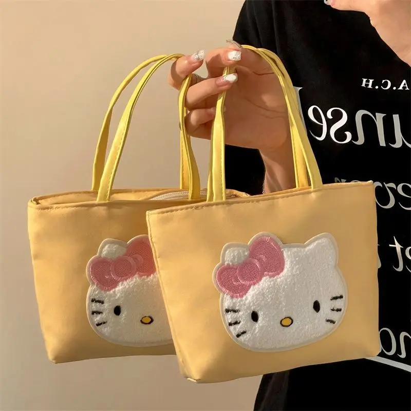 

Женский клатч Hello Kitty, милая кавайная косметичка, сумка для хранения, женские клатчи, легкая сумка, роскошная пригородная холщовая сумка