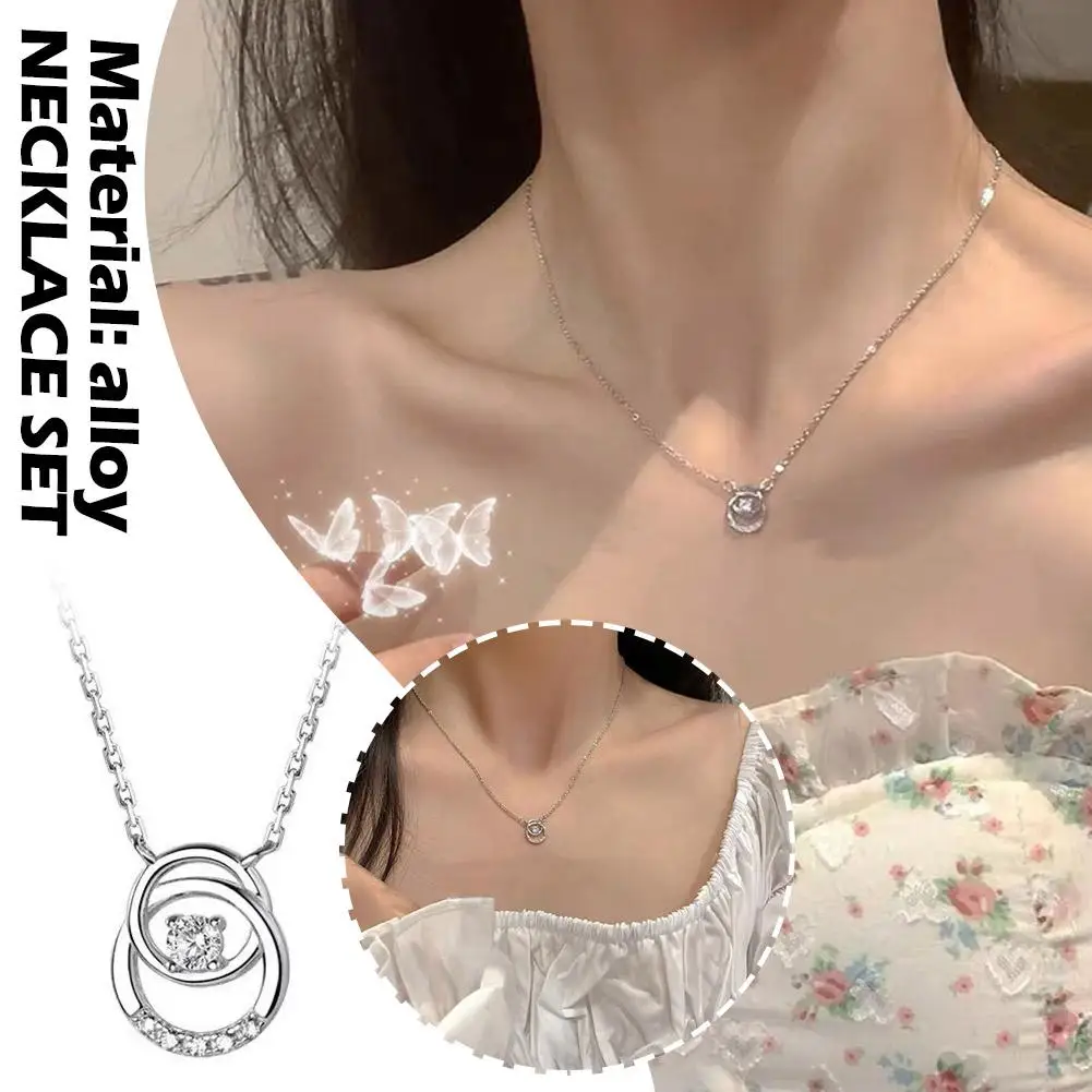 Simple Clavicle Chain Necklace for Women Couple Stainless Steel Choker Silver Color Chain Wedding Party Friends Jewelry Gif I7I2