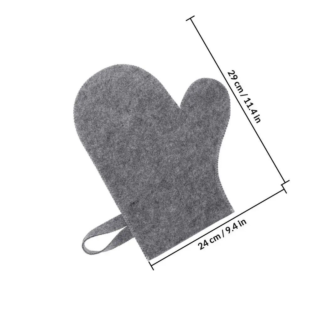 4Pcs Sauna Heat Insulation Gloves Supple Felt Bath Mittens Comfortable Exfoliating Water Absorbing Gloves Sauna Mitten view 6