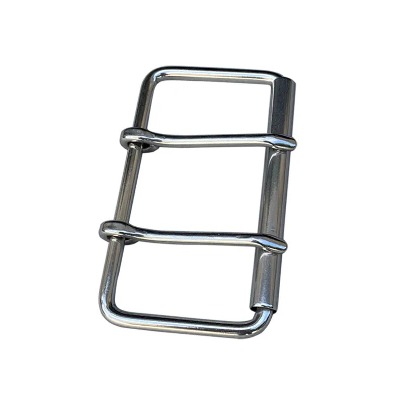 Stainless Steel Weightlifting Belt Buckle 60mm Waistband Roller Buckle Double Pin Bag Buckle  52mm 102mm Inner Width