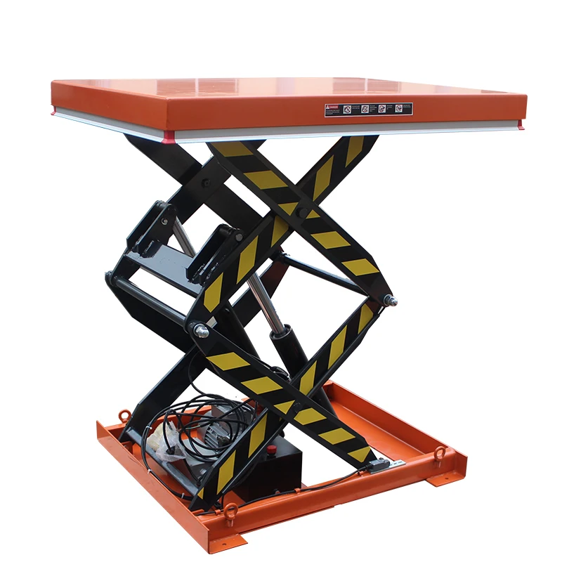 

1 Ton Electric Scissor Lift Tables Fixed Foldable Lifting Platform For Home Use Retail Printing Shops Hotels 300kg Load New