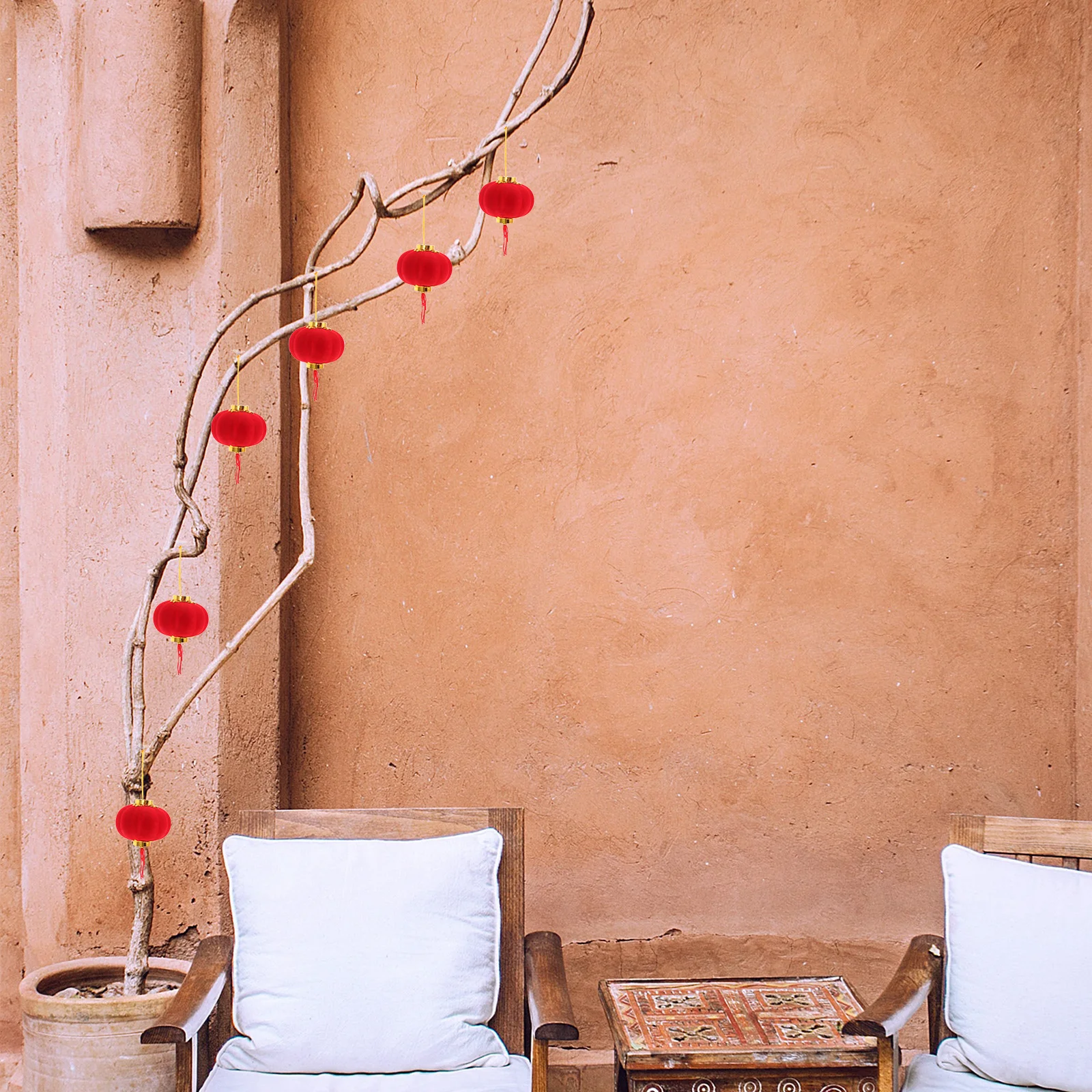 

16Pcs Traditional Chinese Lantern Pendant Red Festival Hanging Lantern Home Decor Spring New Year Celebration Festival Pendant