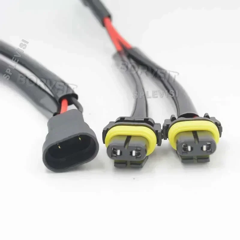 2Pcs Split in two Splitter Wire 9005/9006/HB3 Harness Headlamp Headlight High/Low Beam Replacement Bulb Lamp Plug Play