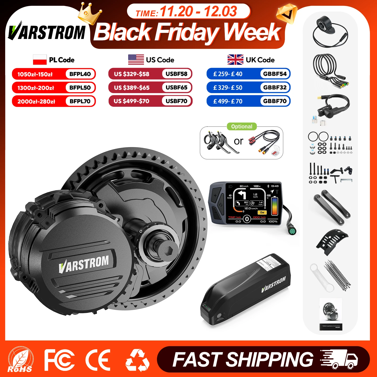 

Varstrom Tongsheng TSDZ16 TSDZ8 TSDZ2B Комплекты среднего двигателя Ebike 48 В 500 Вт 750 Вт 1000 Вт Велосипед Центральный датчик крутящего момента 13 Ач 20 Ач Аккумулятор