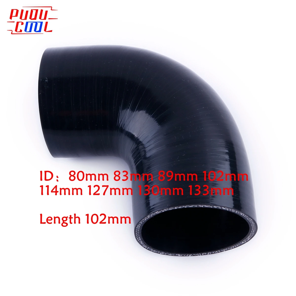 

Black 90 Degree Elbow General Silicone Hose Coolant Intercooler Tube Pipe ID 80mm 83mm 89mm 102mm 114mm 127mm 130mm 3 Or 4-Ply