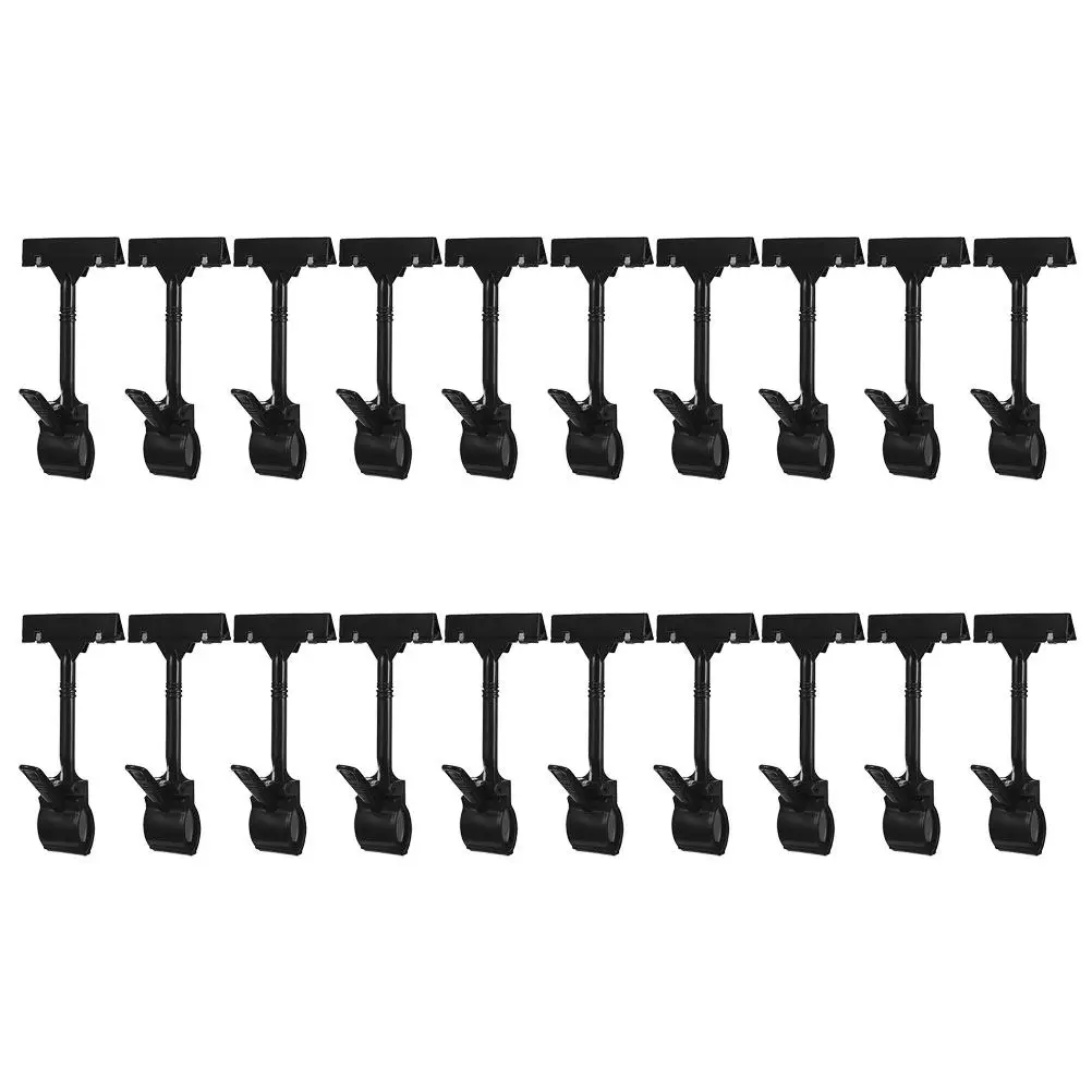 20Pcs Plastic Sign Holder Clip Rotatable T-Shaped Price Tag Clips for Retail Store Shelves Fruit Displays Label Holder Display