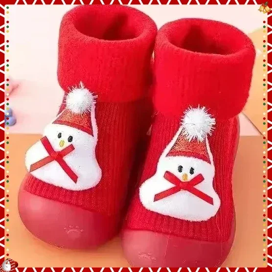 لطيف النمط الكلاسيكي عدم الانزلاق أحذية الأطفال الدافئة الشتاء رشاقته الكرتون طفل حذاء طفل صغير الجوارب للبنين والبنات الأحذية الكلمة