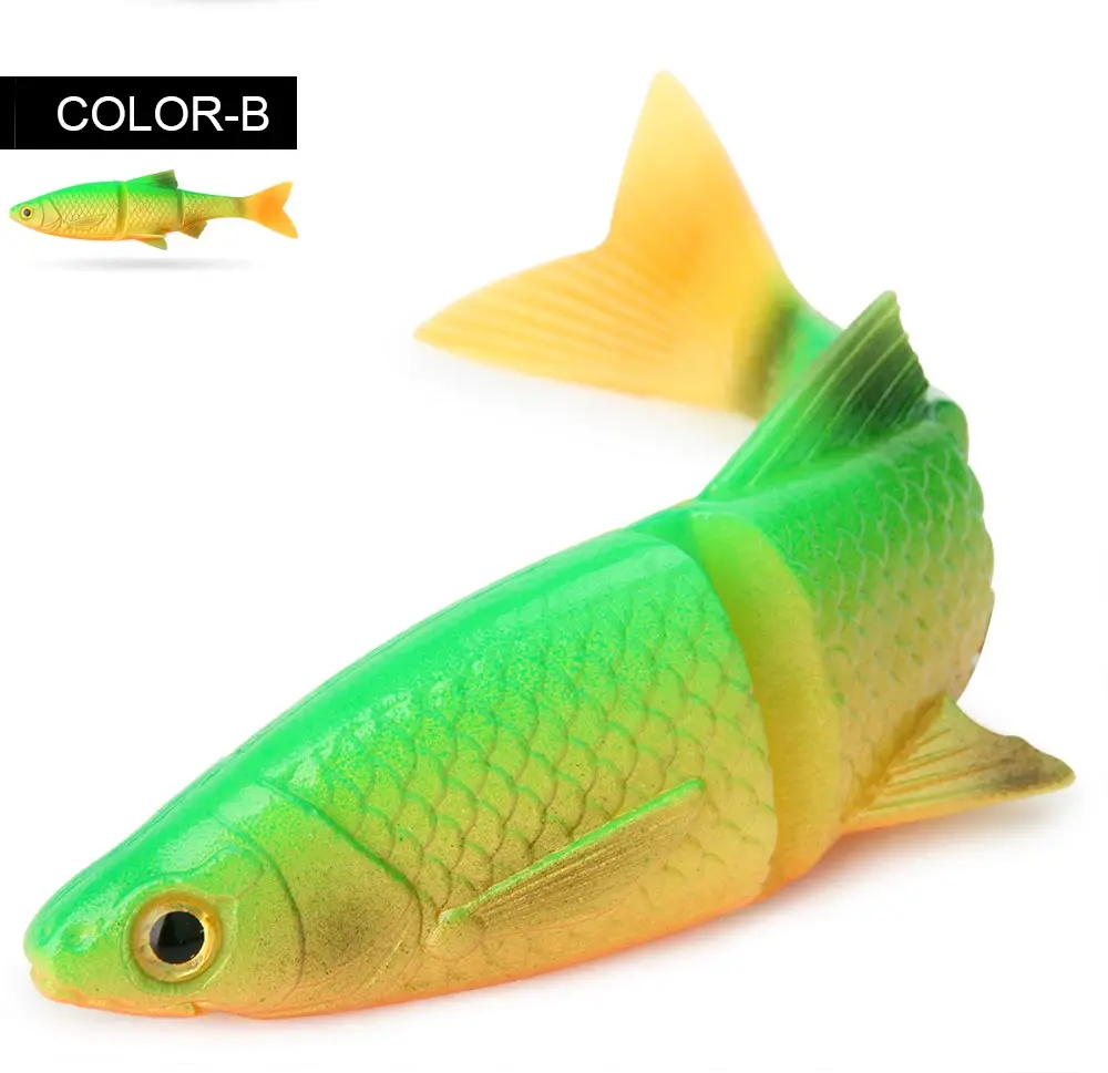Spinpoler Swim Jerk Jointed Bait 3 segmentierte weiche Swimbait Angelköder 8 cm 9 cm 13 cm künstliche Drop Shot Jig Bass Barsch Tackle – Detail 7