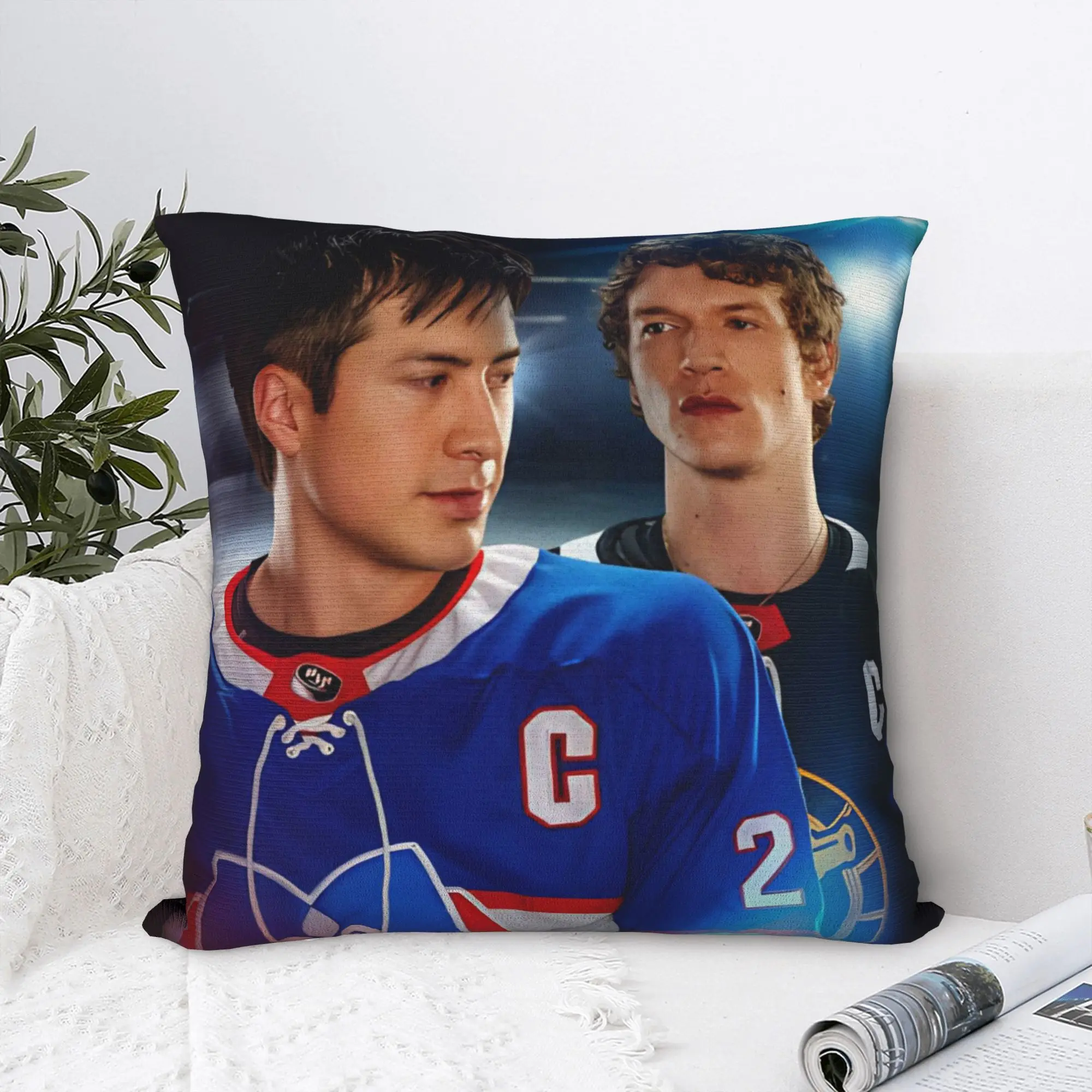 Heated Rivalry Square Pillow Case Polyester Cushions for Sofa Hockey Game Casual Pillowcover Home Decor