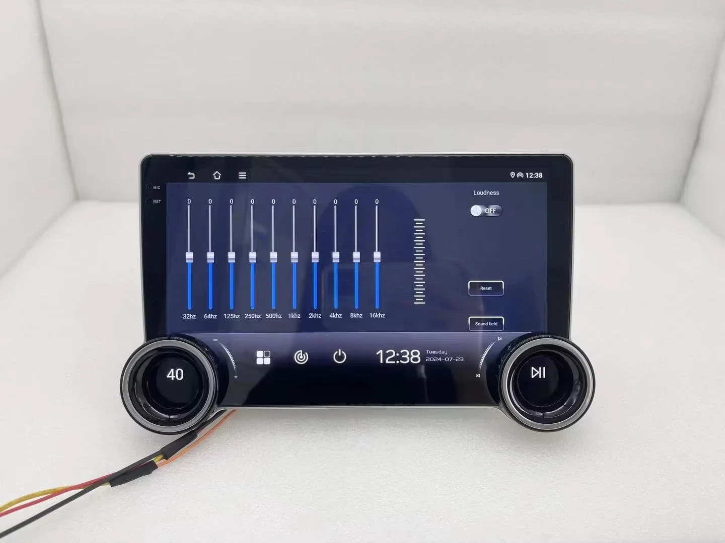2K 10.1 Inch Android 13 Dual Knobs Car Radio Stereo System GPS Wireless Carplay Android Auto Car DVD Player