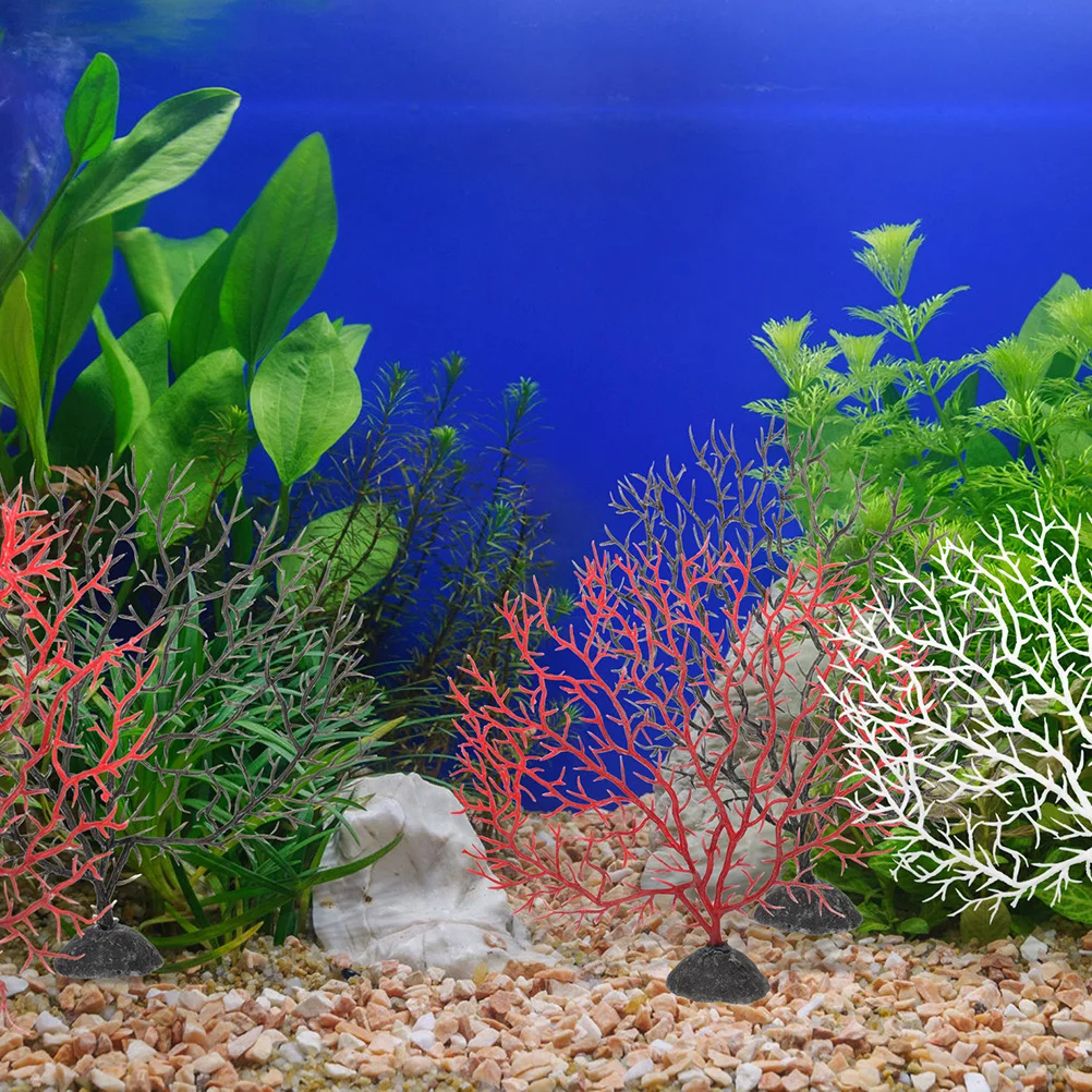 

3pcs Simulation Coral Tree Resin Fish Tank Decorations For Aquarium Scene Artificial Coral Ornament Supplies