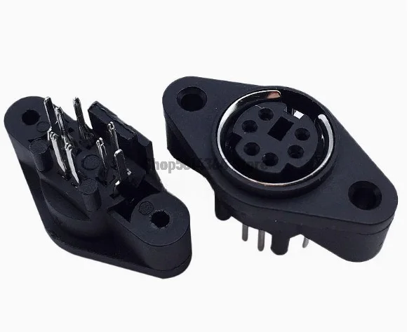 3 Pcs Mini DIN 4 Pin Female Jack S-video Connector Adapter Sockets