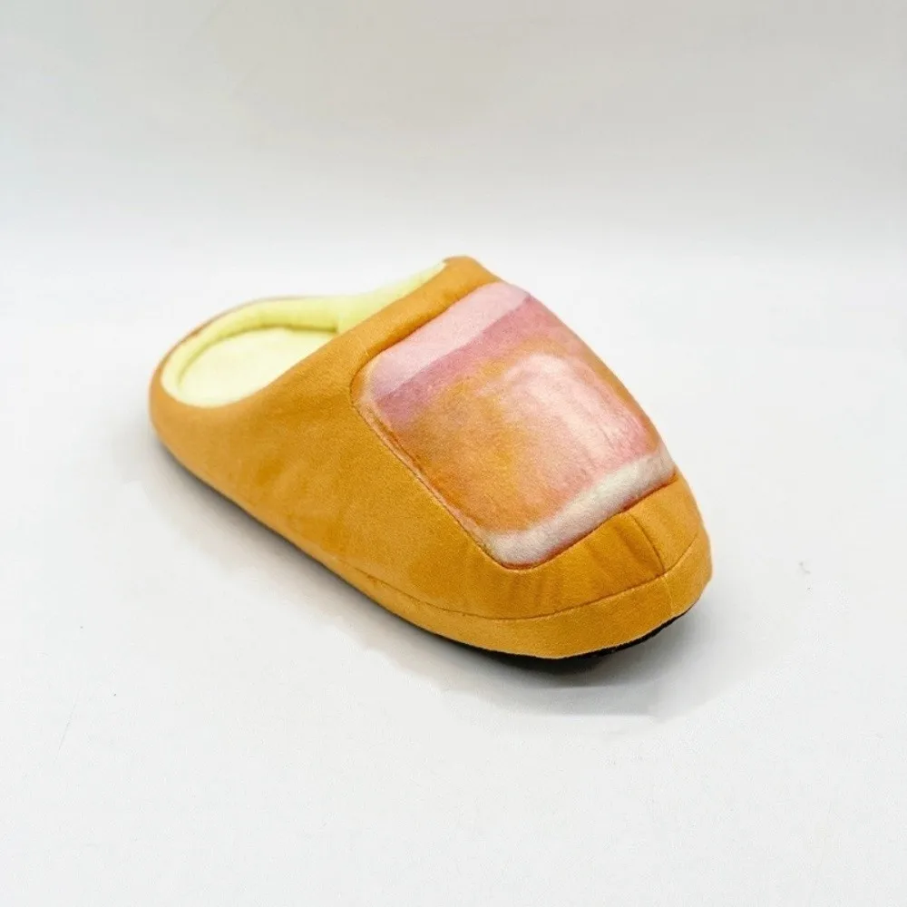 Couple Shoes Soft Toe Pattern Slippers Thicken Warm Home Shoes Winter Plush Slippers Funny Big Toe Slides Home Use