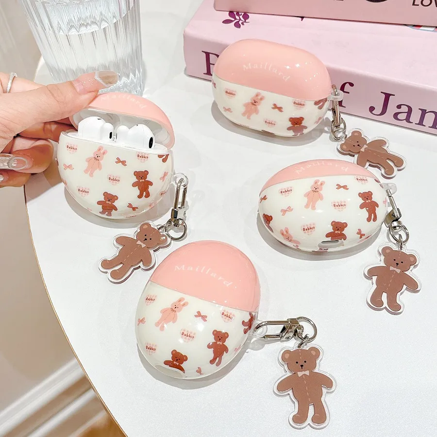 Cartoon Bär Fall für Huawei Freebuds Se2/Pro3/Freeclip/Freibuds4/4e Freibuds5i 5 Fall Silikon Kopfhörer Abdeckung Freebuds Pro3