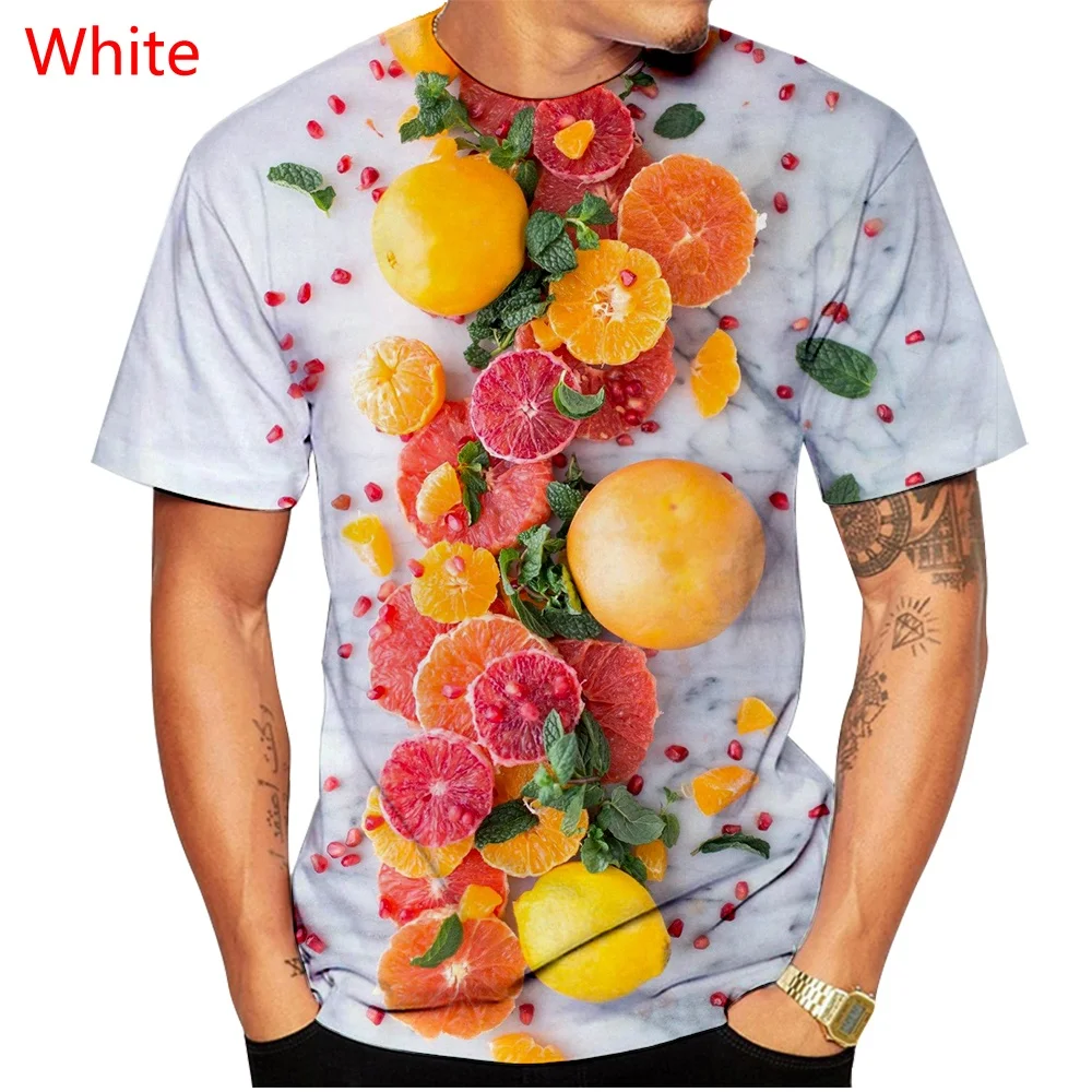 Summer Men's 3D Printed Fruit T Shirt Fashion Casual Short Sleeves T Shirt for Men's Tops XS-5XL