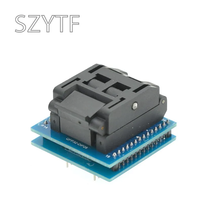 TQFP32 To DIP28 Adapter Socket LQFP32 Test Seat Support ATMEGA Series Plus Programmer