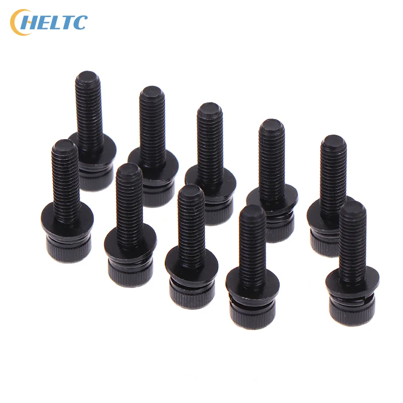 4/10Pcs M5*20mm Garden Power Tools Hardware Fasteners M5*20mm Hexagon Socket Bolt With Spring Pad And Flat Pad