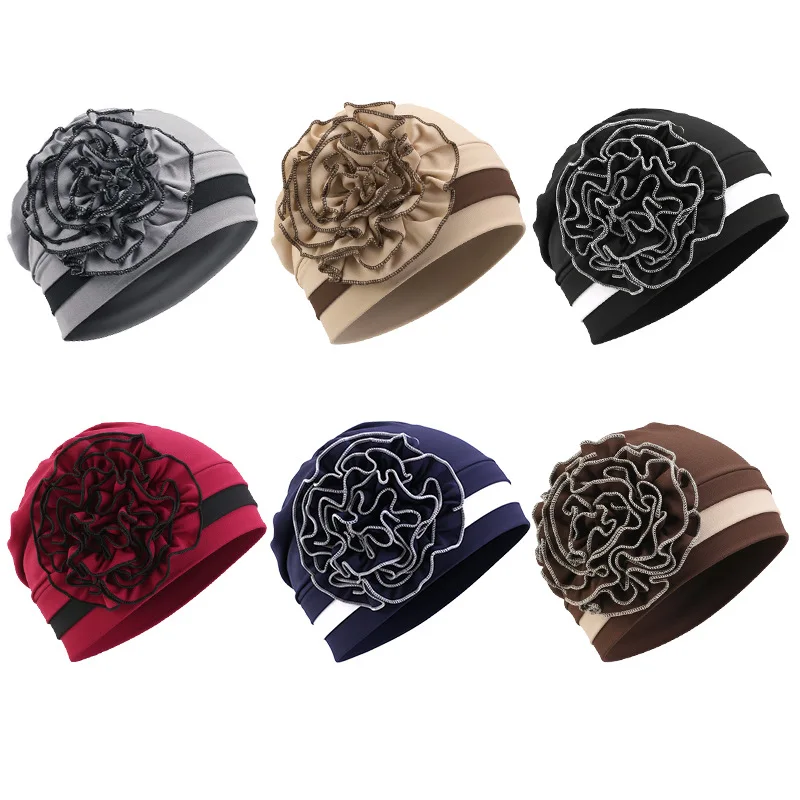 

Новый цветочный чепчик, мусульманский внутренний хиджаб, шапка-бини, женская шапочка от рака, химиотерапия, платок от выпадения волос, индийский тюрбан, повязка на голову, Turbante Mujer