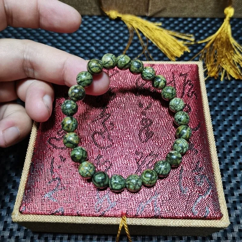 Tibetan Jade Medicinal King Stone Snake Pattern Jade Bracelet, Exquisite and Fashionable Versatile Bracelet Jewelry New