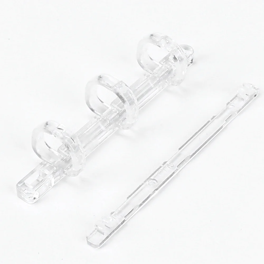 Binding Mechanism Three Hole Ring Clip For Loose Leaf Planner Notebook Calendar Clear Plastic Stationery Supplies