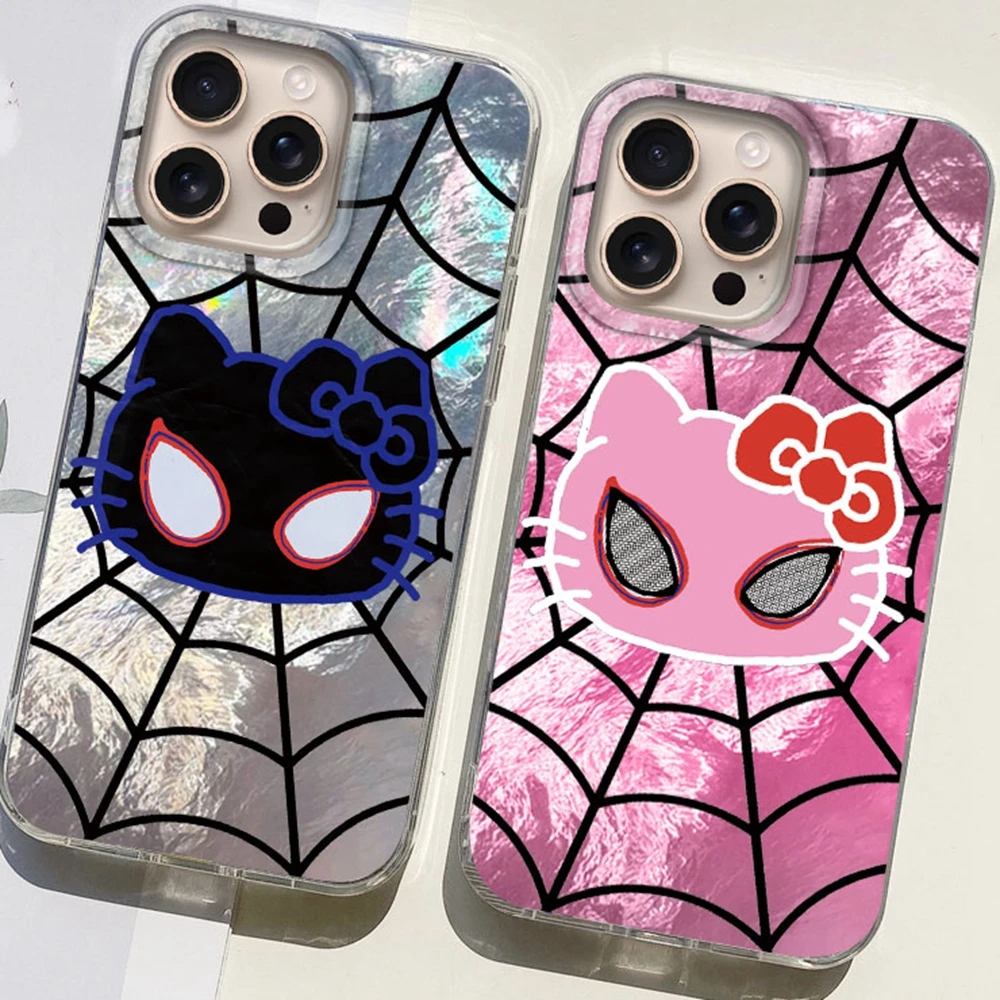 

Couple Cartoon Kitty Women Phone Case For Apple iPhone 16 15 14 13 11 12 Pro Max 16e 7 8 Plus X XS XR SE Girls Funda Cover Coque