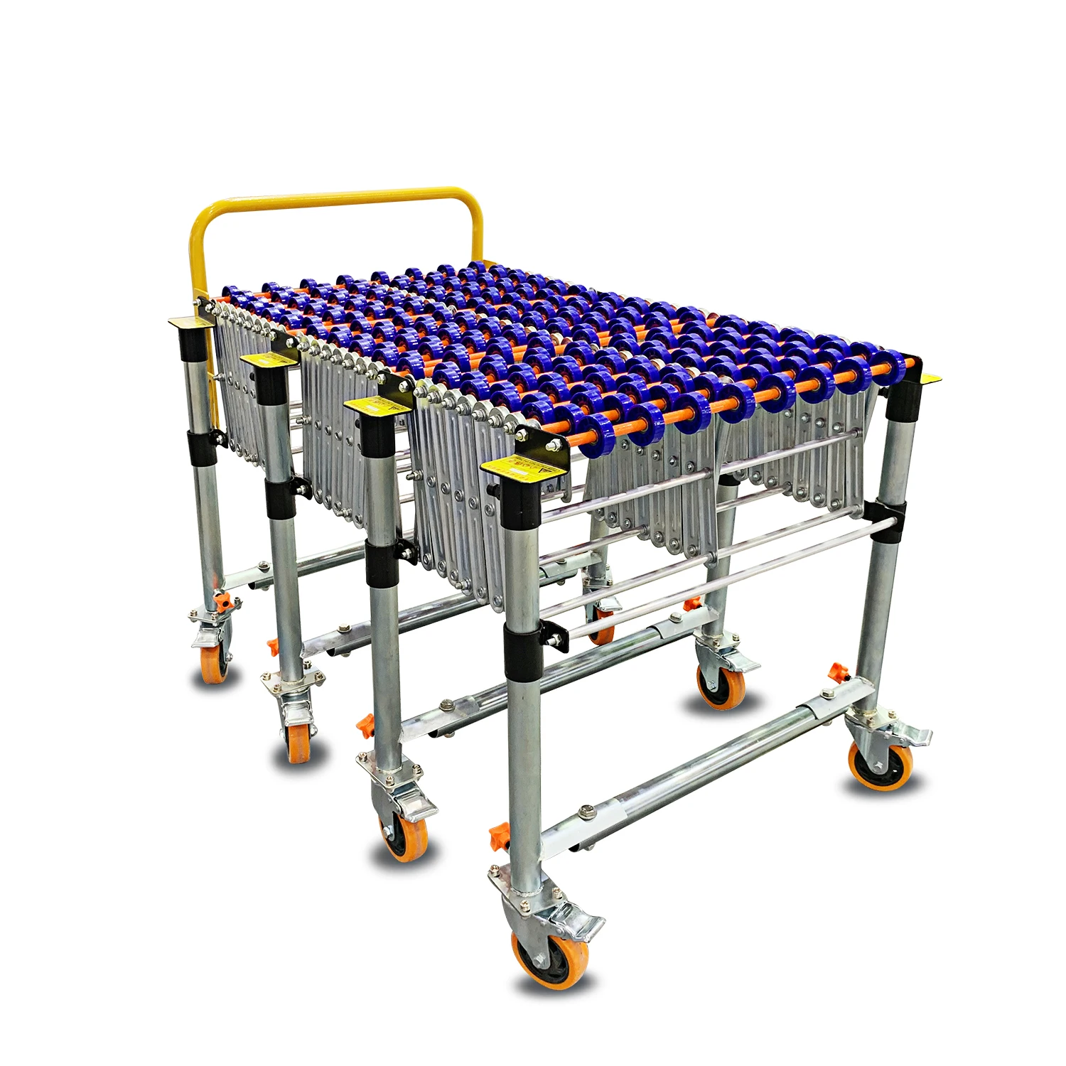 Gravity Conveyor Unloading Box Carton Without Power Running Skate Wheels Conveyors Flexible Roller Conveyors