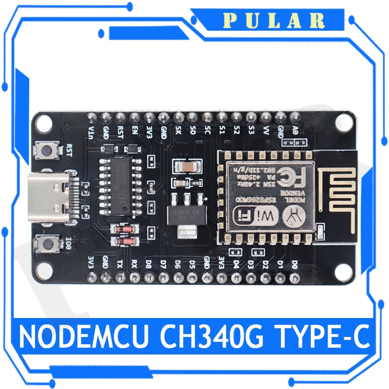 PLR Wireless Module CH340/CP2102 NodeMcu V3 V2 Lua WIFI Internet of Things Develop Board based ESP8266 ESP-12E with PCB Antenna