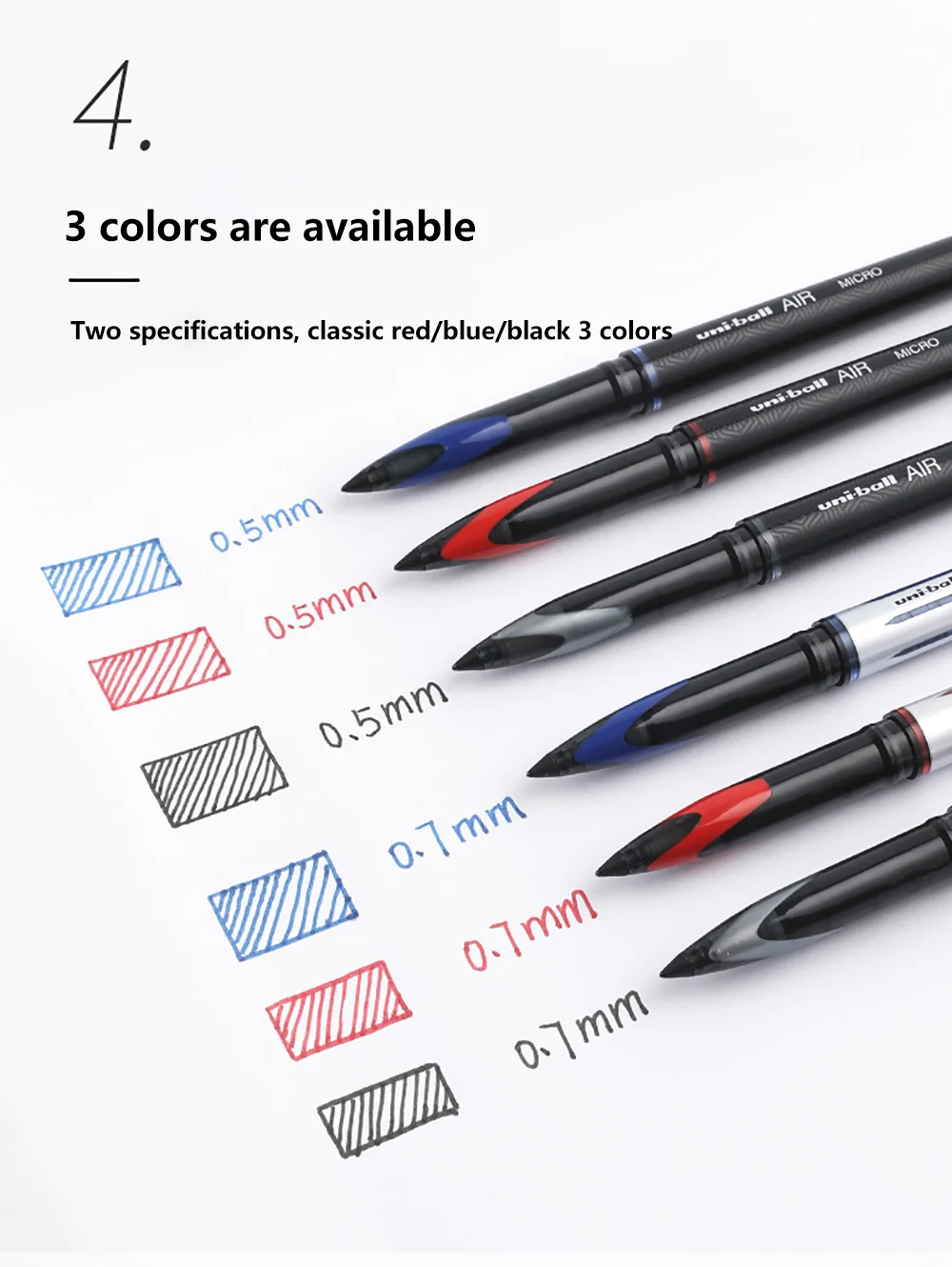 Japan Uni Ball Air Gel Pen UBA-188 0,5/0,7 mm Signaturstifte, japanisches Briefpapier, kostenlose Tintenkontrolle, Schreiben, Büro, Schulbedarf – Detail 5