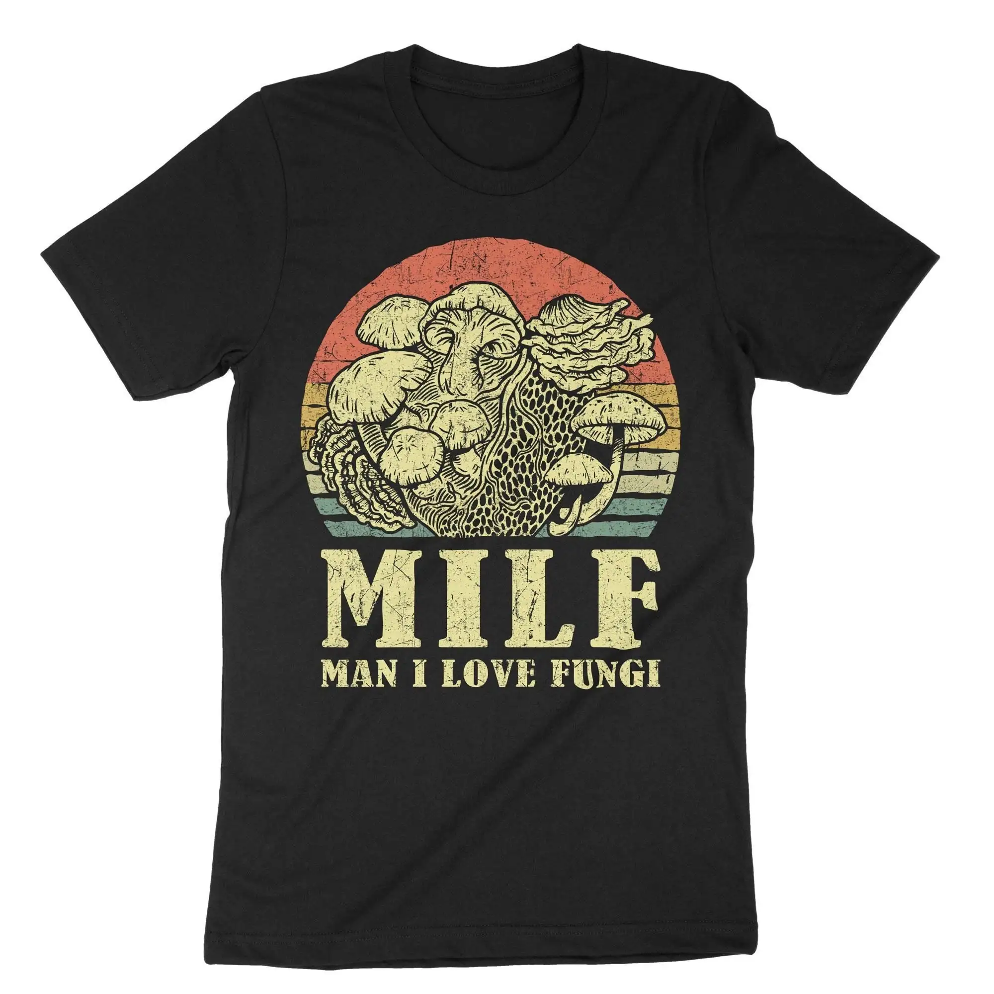 Man I Love Fungi MILF T Shirt Magic Mushroom Cottagecore Toadstool Funny Fungus Lover