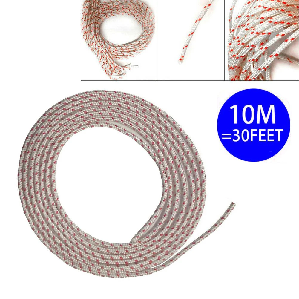 Protable.reliable Hot Sale Starter Rope Recoil 10m Ø3mm Duable Recoil Polyamide Red+white Resilient For McCulloch