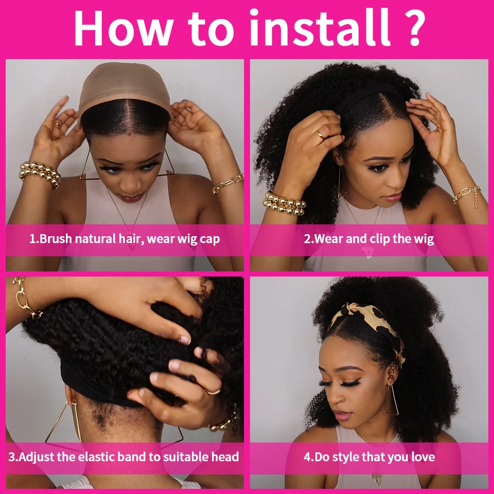 Thumbnail 3 - #51 Best Selling Human Hair Headband Wigs