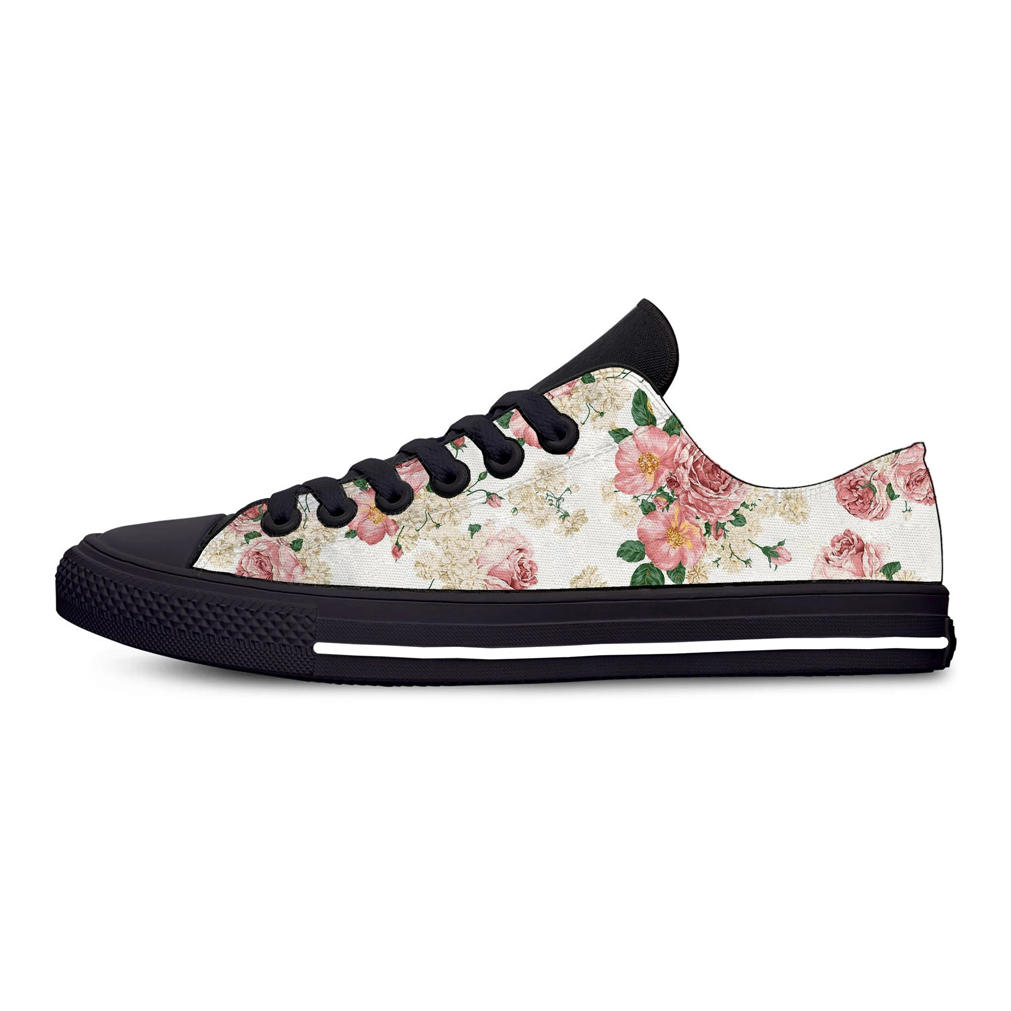 Quente legal verão moda homem mulher floral leve mais recente tênis clássico sapatos de lona alta qualidade baixo superior sapatos de placa