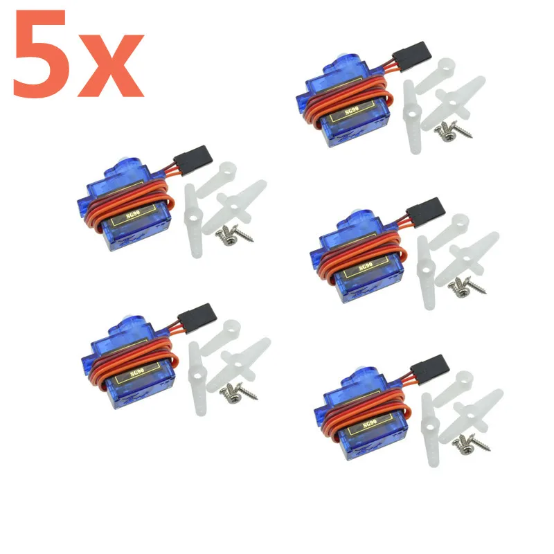 5 Pieces Micro Mini Analog Servo SG90 Pro 9g JR For Trex 450 RC Planes Aeroplane 6CH Helicopter Parts Steering Gear Toy Motor