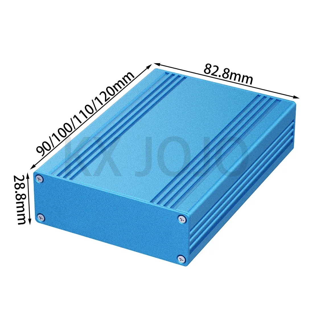 Boîtier Électrique Intégré en Aluminium de 82.8x28x90/100/110/120mm, Type de Carte de Circuit Imprimé, DIY, Argent/Noir/Bleu