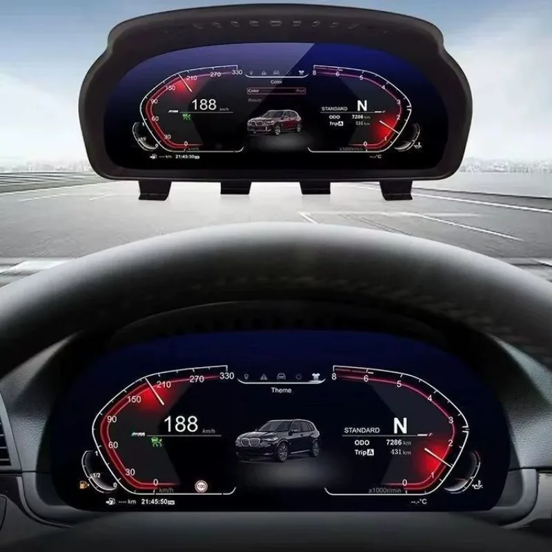 12.3 Inch LCD Digital Instrument Cluster Virtual Cockpit Speedometer Linux System Plug Dashboard for F10 F01 F30 Wholesale