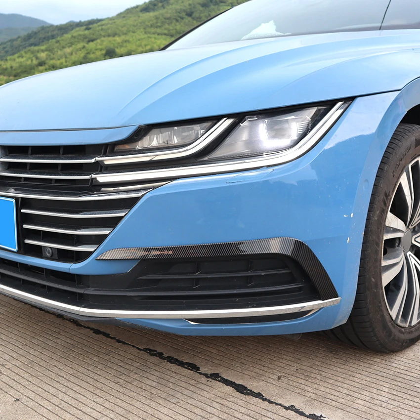 Car Front Bumper Splitter Side Spoiler Air Vent Wind Knife Body Kits For Volkswagen Arteon CC 2017 2018 2019 2020