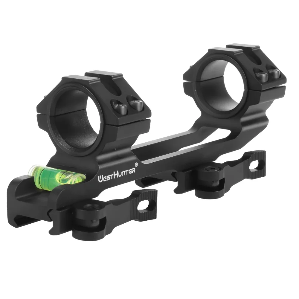 

Quick Release One Piece Picatinny Scope Mount 25.4mm/30mm Riflescope Rings Bubble Level Fit 20mm Rails