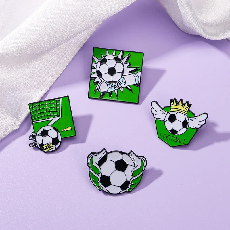 New Japanese cute cartoon soccer pin sports badge clothes bag hat pin accessories gift