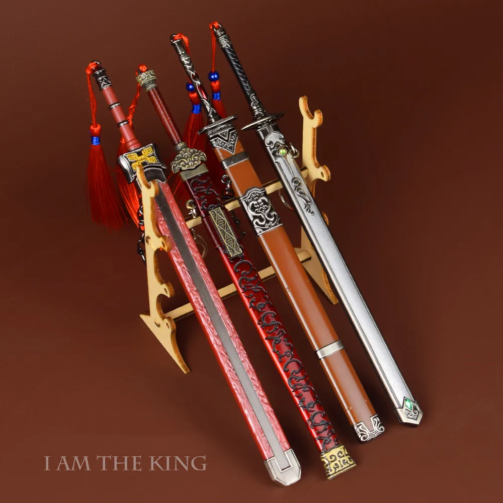 Espada abrecartas del emperador de China, espada con soporte de 22cm, Arma de Metal para niño, juguetes, armas, Colección, modelo de Cosplay